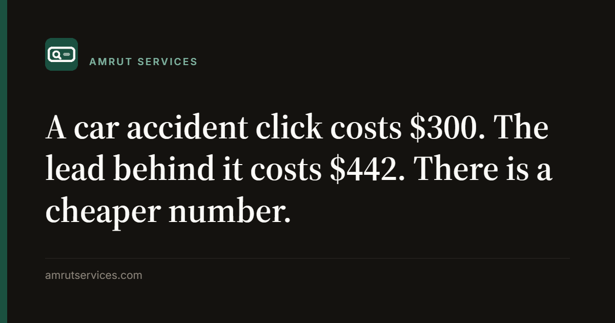 A car accident click costs $300. The lead behind it costs $442. There is a cheaper number.