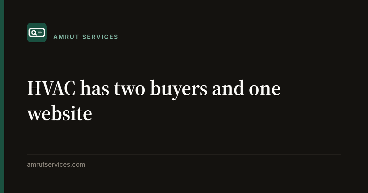HVAC has two buyers and one website