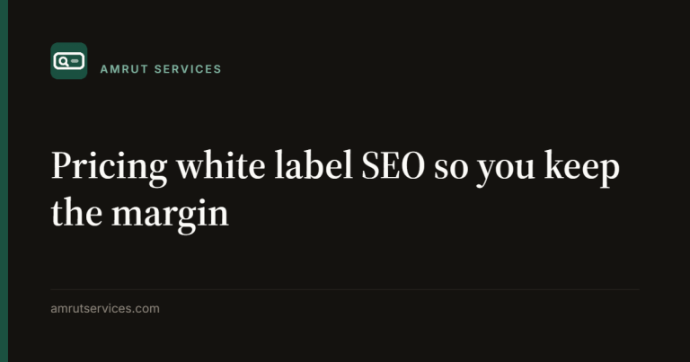 Pricing white label SEO so you keep the margin