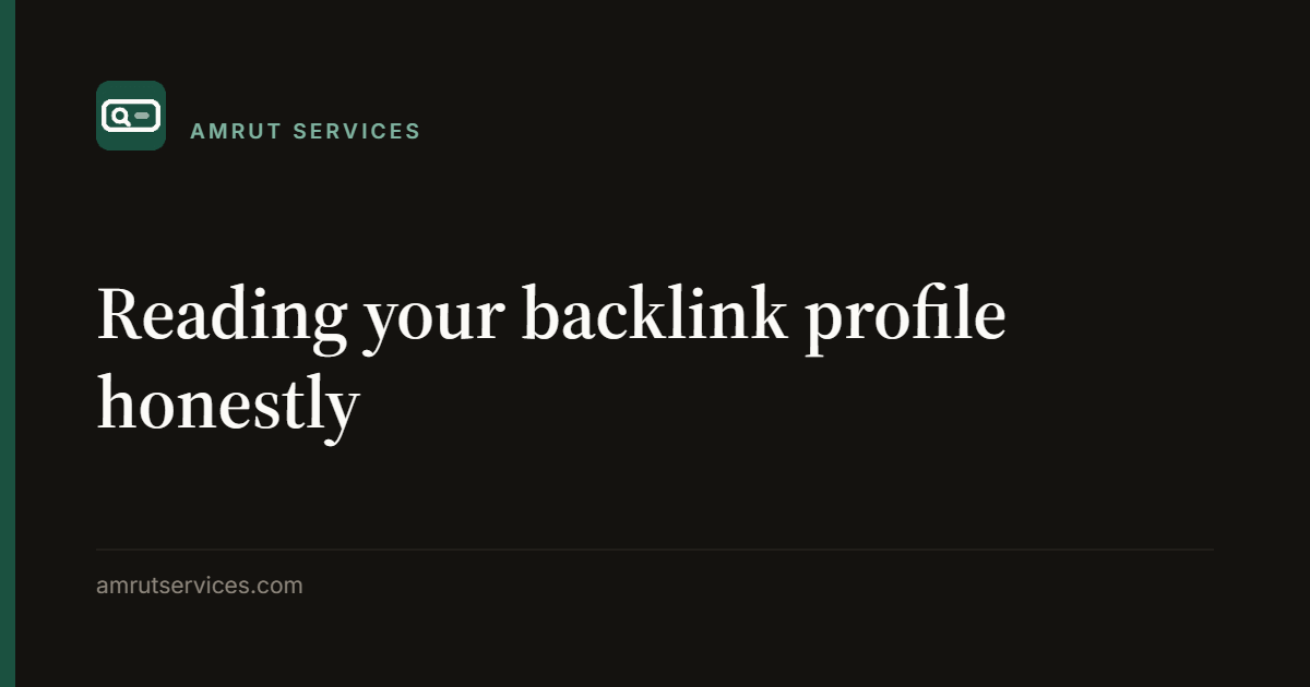 Reading your backlink profile honestly