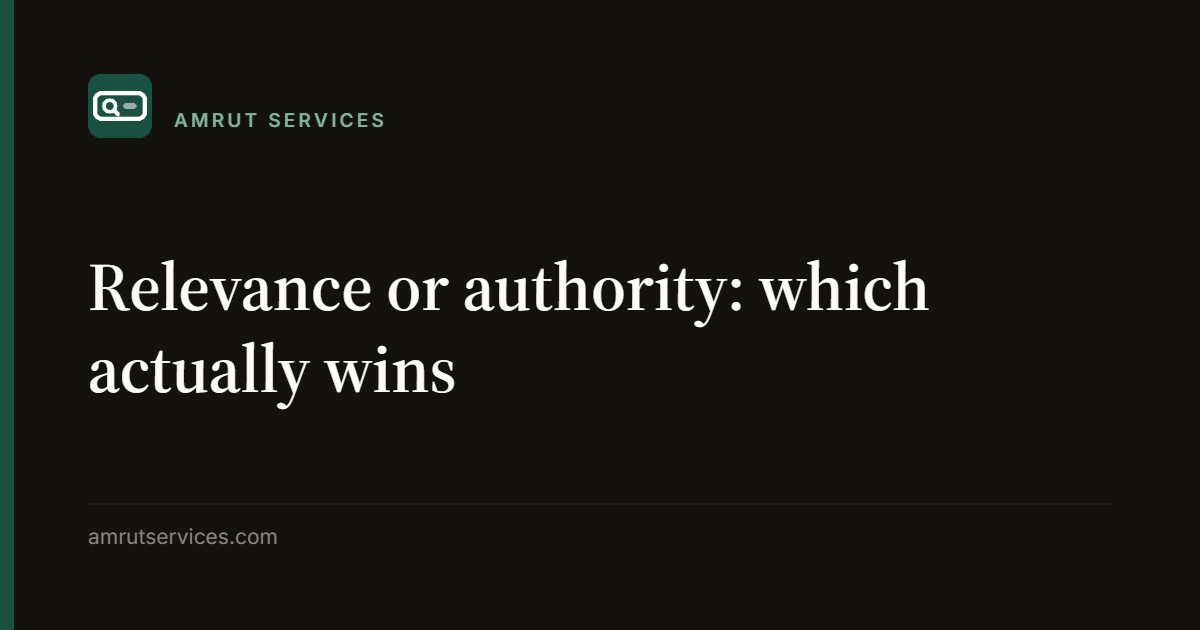 Relevance or authority: which actually wins