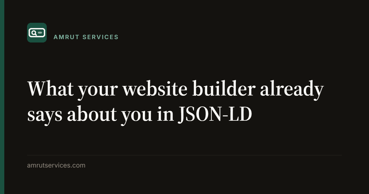 What your website builder already says about you in JSON-LD