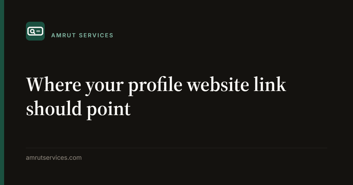 Where your profile website link should point