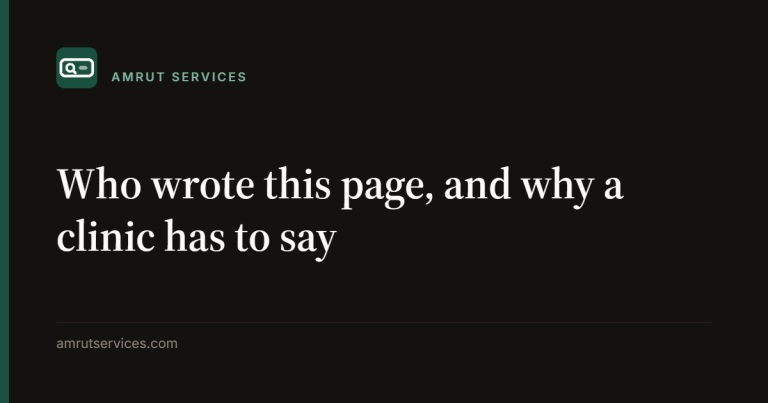 Who wrote this page, and why a clinic has to say